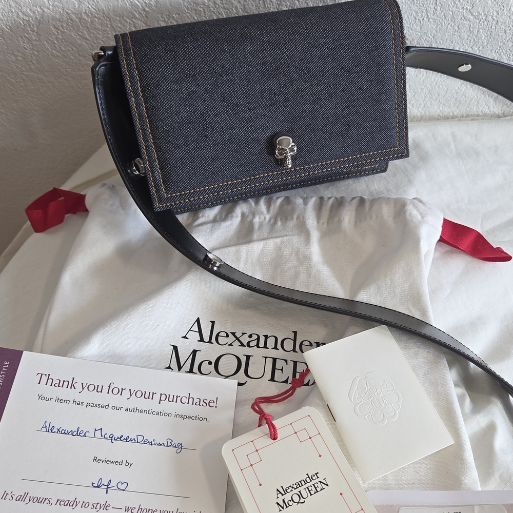Alexander McQueen Denim Crossbody Bag